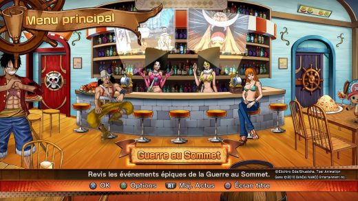 One Piece Burning Blood PS4 - Accueil